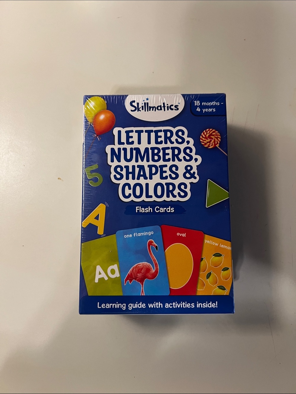 Letters, Numbers, Shapes & Colors Flash Cards - Blue